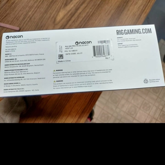 🎧NEW RIG 500 PRO HS Special Edition White Gaming Headset for PS5, PS4, PC - Picture 8 of 11